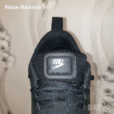 оригинални маратонки   NIKE AIR MAX TAVAS ALL BLACK  номер 46 , снимка 8 - Маратонки - 41046884