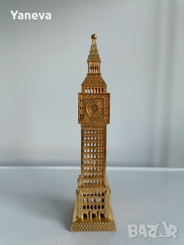 Биг Бен ,  Лондон , метална статуетка с часовник на емблематичната часовникова кула. , снимка 6 - Статуетки - 53135773