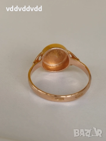 СССР златен пръстен проба 583, снимка 3 - Пръстени - 51809926