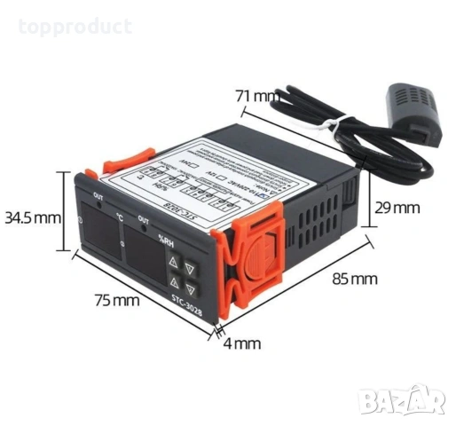 Термостат, влагоконтролер, влагомер, терморегулатор STC3028 , снимка 3 - Друга електроника - 41701563