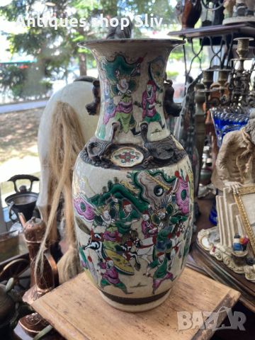 Автентична китайска ваза от 19в. №5595, снимка 6 - Антикварни и старинни предмети - 46446150