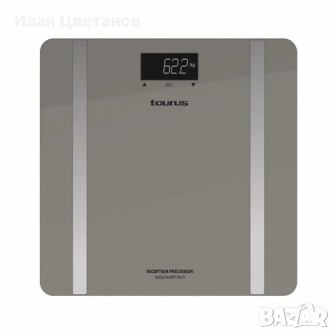 Везна за баня Taurus Inception Precision – дигитална, измерва телесни мазнини и вода