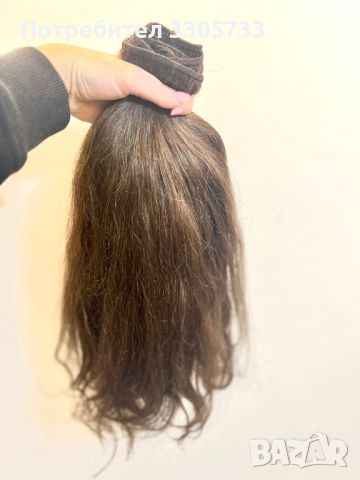    900 лв.  Естествена коса на треса най-висок клас Индийска коса 60 см 300гр, снимка 3 - Продукти за коса - 45687556