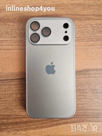 Матов Стъклен Кейс за Apple iPhone 17 Pro - Различни цветове, снимка 8 - Калъфи, кейсове - 52217565