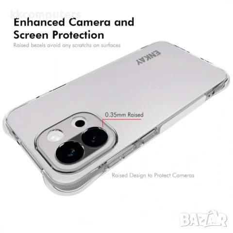 OnePlus 13s 5G / OnePlus 13T 5G Удароустойчив ENKAY Силиконов Калъф и Протектор, снимка 3 - Калъфи, кейсове - 51263433