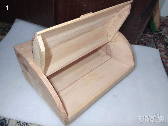 Дървена кутия за хляб, снимка 4 - Кутии за съхранение - 53045500