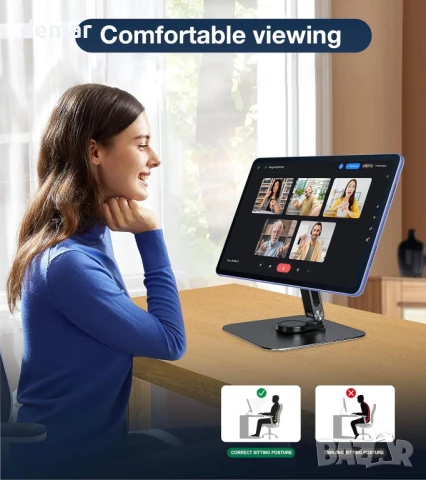 Магнитна стойка Golday за iPhone/iPad/монитор, до 18", регулируема, снимка 9 - Друга електроника - 51216301