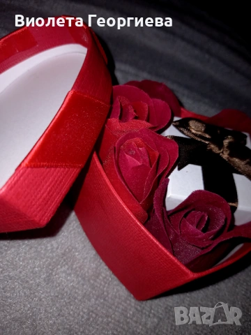 Сребърна гривна + подарък кутия с рози