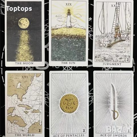 Таро 7х12см: Wandering Moon Tarot & Exotic Cancer Tarot &Tempest Tarot, снимка 4 - Карти за игра - 45401114