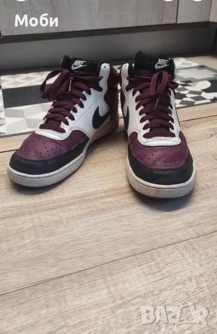 NIKE Court Vision Mid-Кожени мъжки кецове Найк ном.43, снимка 2 - Маратонки - 53041115