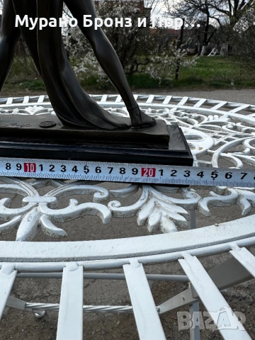 Голяма бронзова Ар Деко скулптура "Диана Ловджийката" – подпис F. Preiss, Bronze Garanti – 3.5 кг, снимка 5 - Антикварни и старинни предмети - 53985476