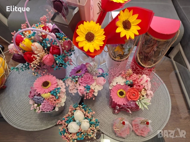 ръчно изработени вечни цветя