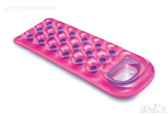 Надуваем дюшек Intex 18-Pocket, 188х71 см, PVC, с чашки, син/оранжев, снимка 3 - Надуваеми играчки - 50030749