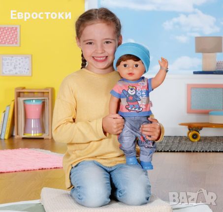 Интерактивна кукла Zapf Baby Born Brother, с дрехи и аксесоари, 43 см, снимка 4 - Кукли - 46708736