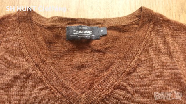 Dressmann 100% EXTRA FINE Merino Wool размер M блуза 100% Мерино вълна - 1110, снимка 4 - Блузи - 46450062