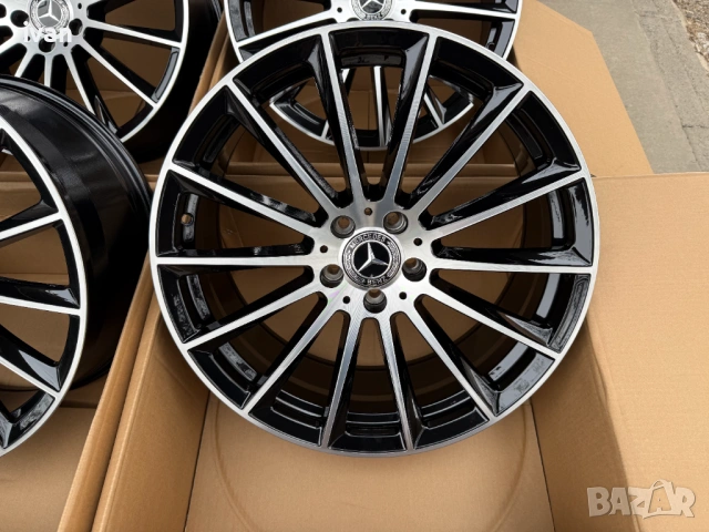 4 бр. чисто нови алуминиеви джанти спорт пакет Mercedes 20'' 5x112 , централен отвор 66.5, снимка 3 - Гуми и джанти - 53039945