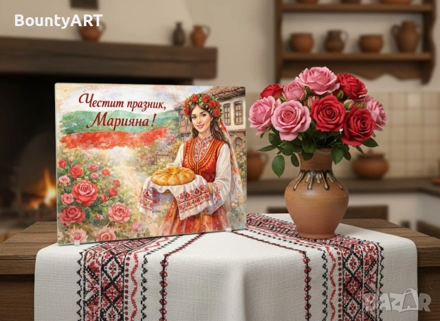 Персонализирана стъклена дъска Подарък за Цветница, Великден, Рожден ден, Имен ден, снимка 8 - Подаръци за имен ден - 54001680