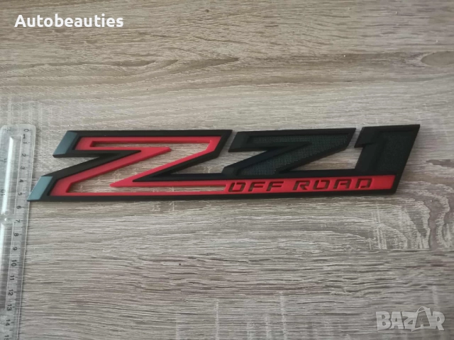 Chevrolet Z71 Offroad черно с червено емблема, снимка 3 - Аксесоари и консумативи - 51879214
