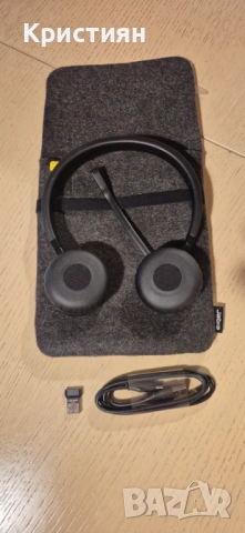 Безжични слушалки Jabra Evolve 65 TE, снимка 3 - Bluetooth слушалки - 53738228