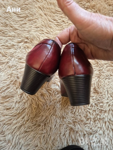 Дамски обувки естествена кожа бордо 37, снимка 3 - Дамски ежедневни обувки - 53826640