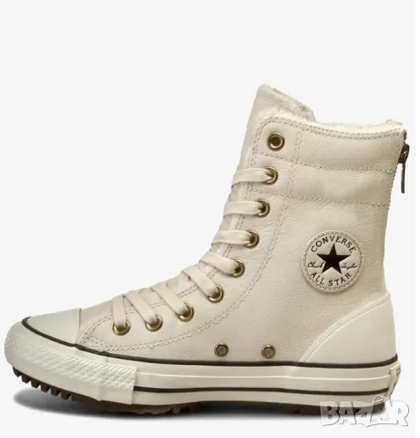 кецове / маратонки Converse Chuck Taylor All Star Hi-Rise Boot Leather+Fur  номер 37, снимка 1 - Кецове - 48563717