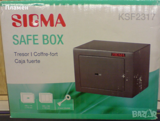 механичен трезор сейф, касa с ключ SIGMA външни размери 230х170х170м, снимка 7 - Други стоки за дома - 43840244