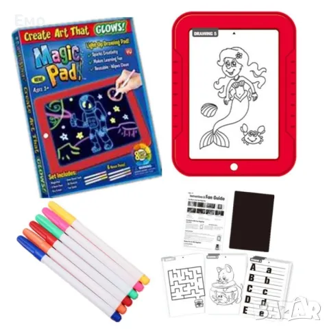 Светещ таблет за рисуване - Magic Sketch Pad, снимка 12 - Рисуване и оцветяване - 48736651