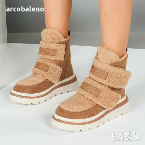 Дамски зимни боти до глезена, 4цвята , снимка 2 - Дамски боти - 51852854