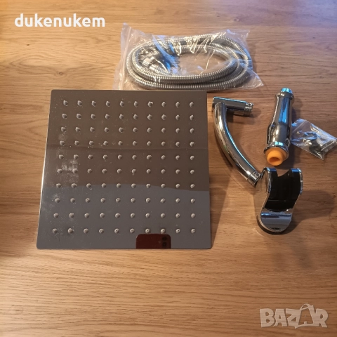 Душ слушалка, 8'' квадратен душ с маркуч 1.5 м, снимка 9 - Други стоки за дома - 52711249