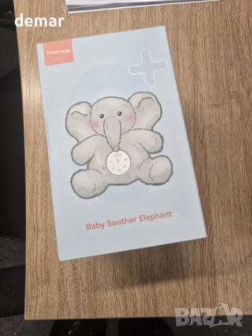 Dreamegg машина за бял шум за бебе - Snuggle Elephant със запис на глас, 21 успокояващи звука, снимка 9 - Плюшени играчки - 52097707