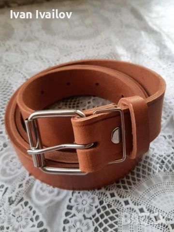Мъжки колан от ЕСТЕСТВЕНА КОЖА – Ръчна изработка (Дължина до 150 см)
