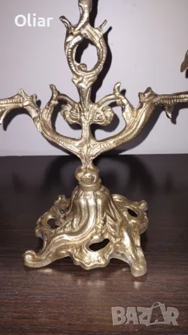 Прекрасни винтидж свещници. Месинг., снимка 7 - Антикварни и старинни предмети - 50044004