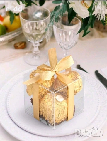 5 см кутия прозрачна кутии кутийки за подарък декорация сувенир , снимка 11 - Други - 39266764