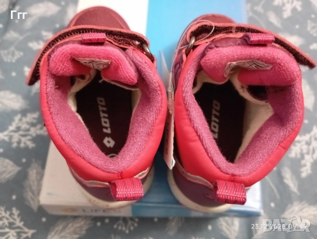 Детски зимни ботуши за момиче Lotto 22 номер, снимка 5 - Детски маратонки - 52882686