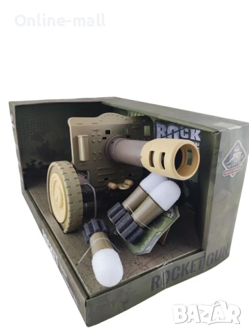 Играчка Оръдие с 3бр. ракети – Детски катапулт с меки снаряди, снимка 3 - Коли, камиони, мотори, писти - 51206584