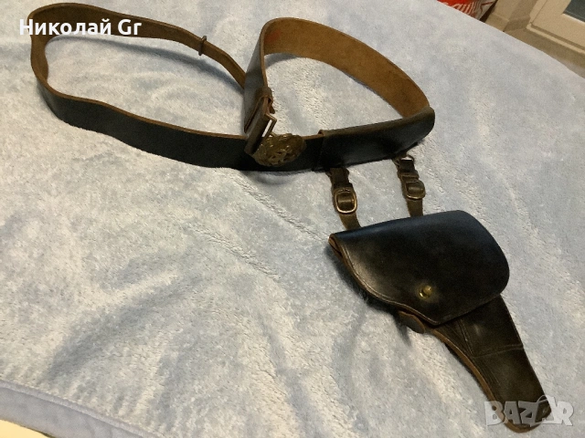Офицерски морски колан с кобур , снимка 5 - Колани - 53800794