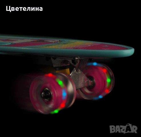 Портативен пени борд Action One ABEC-7,PU,Алуминий, Светещи гуми, снимка 6 - Други - 45796360