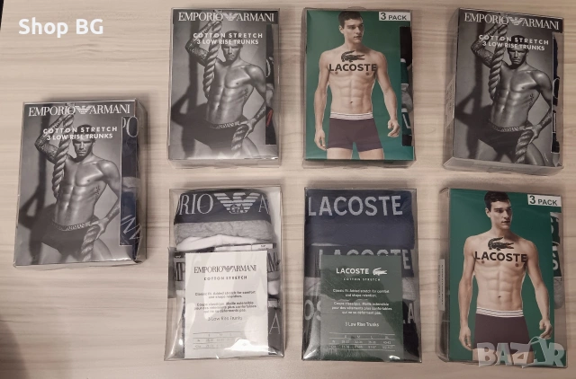 Боксери, Гащи на Calvin Klein, Lacoste и Emporio Armani , снимка 4 - Бельо - 53773971