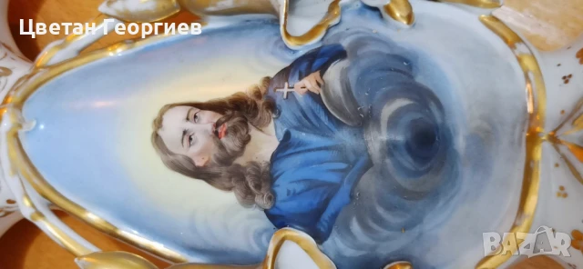 порцеланова католическа ваза, снимка 3 - Вази - 50998992