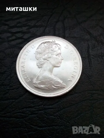 1 долар 1965 година Канада сребро, снимка 4 - Нумизматика и бонистика - 49243999