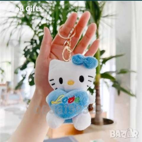 Плюшена играчка Ключодържател Hello Kitty, Мек ключодържател коте Кити, снимка 6 - Плюшени играчки - 46742955