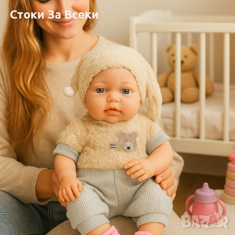 Реалистично говорещо бебе с аксесоар шише, снимка 5 - Кукли - 51847104