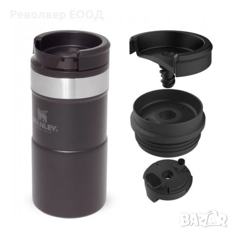 Термо чаша Stanley NeverLeak™ - 0,250 мл, в цвят Matte Black Pebble, снимка 3 - Екипировка - 45321722