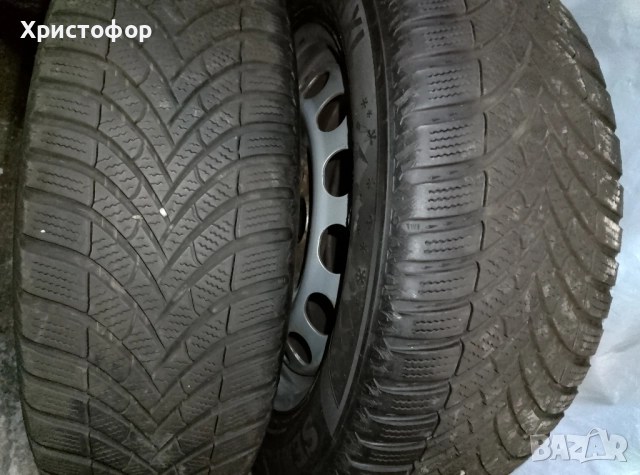 2бр. зимни гуми SEMPERIT 205,55,16 дот 21-22г., снимка 2 - Гуми и джанти - 52078994