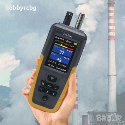 Цифров уред за измерване на прахови частици и качество на въздуха PM2.5, PM10 AQI, снимка 3 - Друга електроника - 46288577