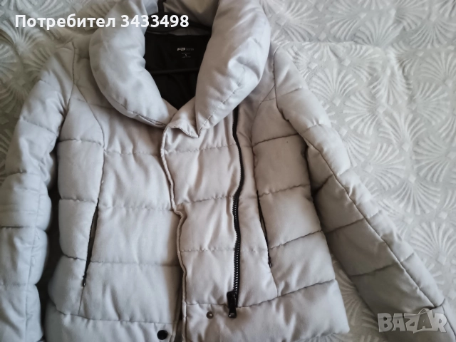 Сиво зимно яке размер S, снимка 2 - Якета - 52614293