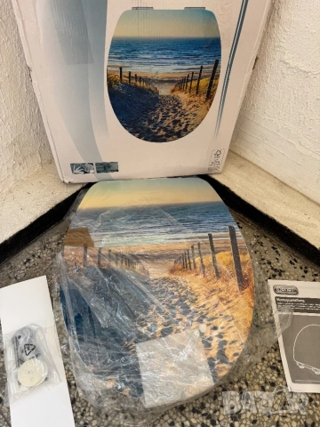 Тоалетна Седалка с Капак Cornat Sea Breeze MDF, Универсална WC с Плавно Затваряне и Бърз Монтаж!, снимка 4 - Други стоки за дома - 53697164