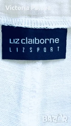 Модерен бял панталон  LIZ CLAIBORNE лен и памук, снимка 10 - Панталони - 49380642