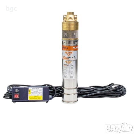 НОВА Потопяема помпа за чиста вода Ruris Aqua 105, 1500 W, Максимален дебит 2.6 м3/ч, Височина на за, снимка 5 - Други инструменти - 50961836