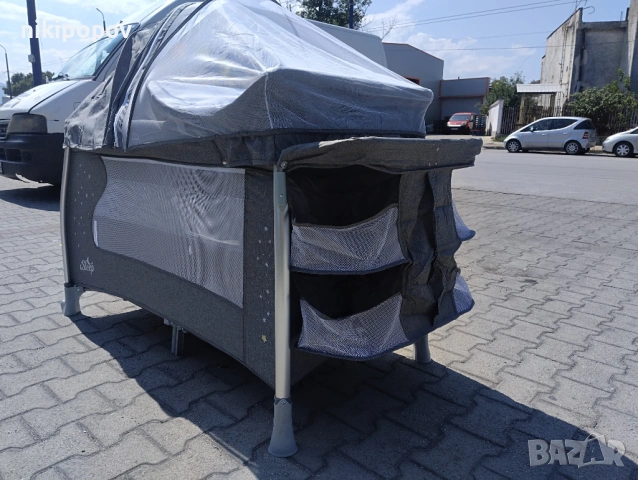 CANGAROO Детска кошара ISLEEP сив, снимка 9 - Детски люлки - 53565197